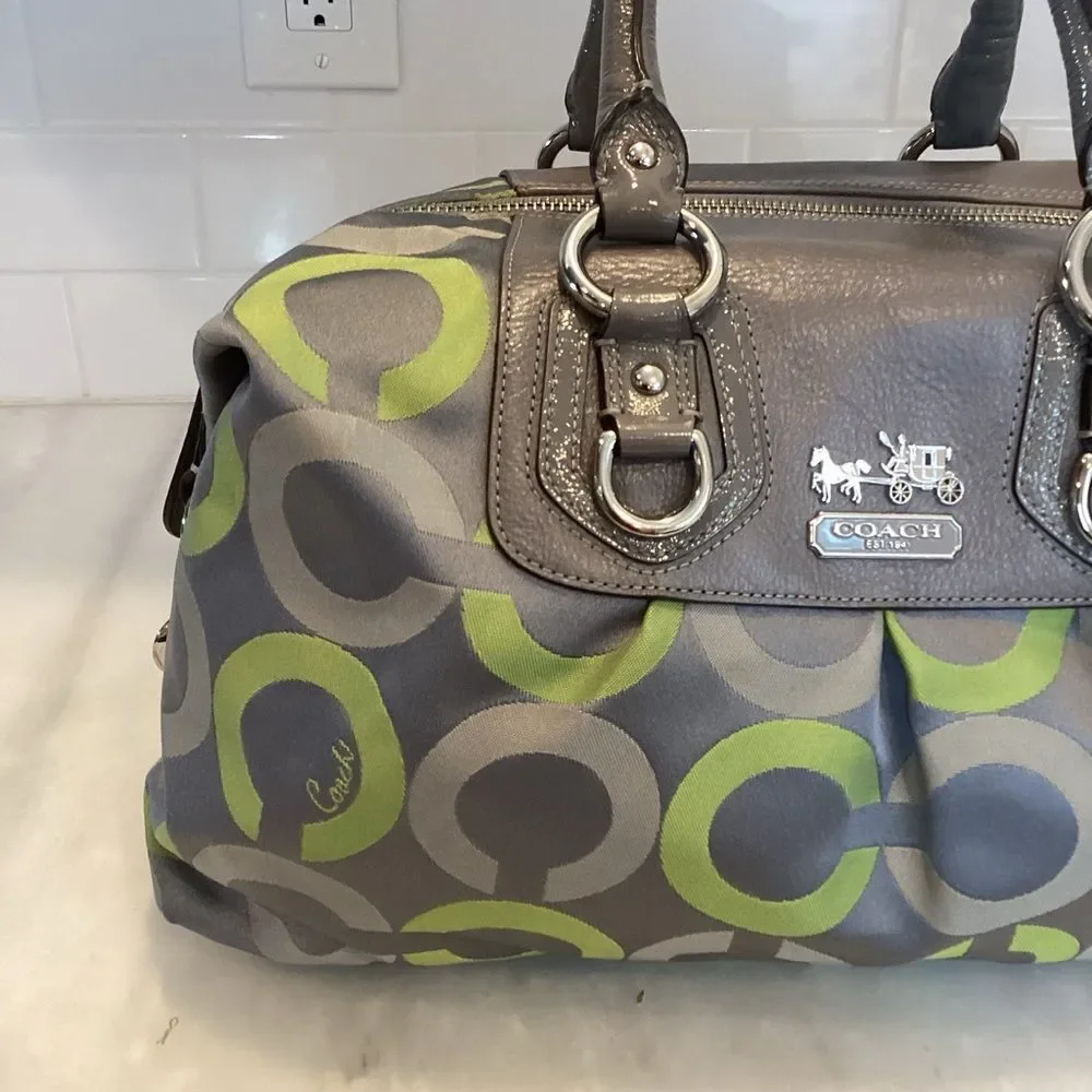 Coach Purse Handbag Y2K Pocketbook Madison Sabrina Op Art Signature Satchel Bag